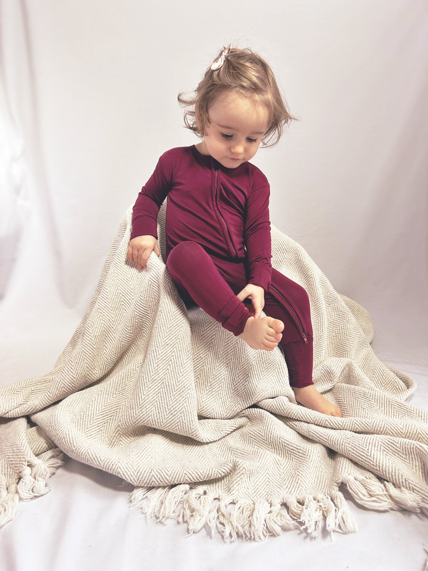 Bamboo Romper - Burgundy