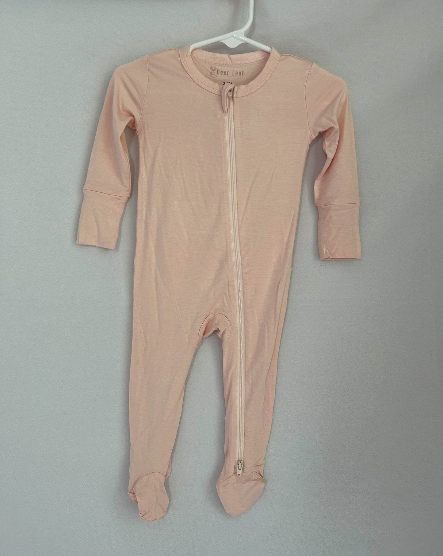 Bamboo Footed Sleeper - Blush Pink