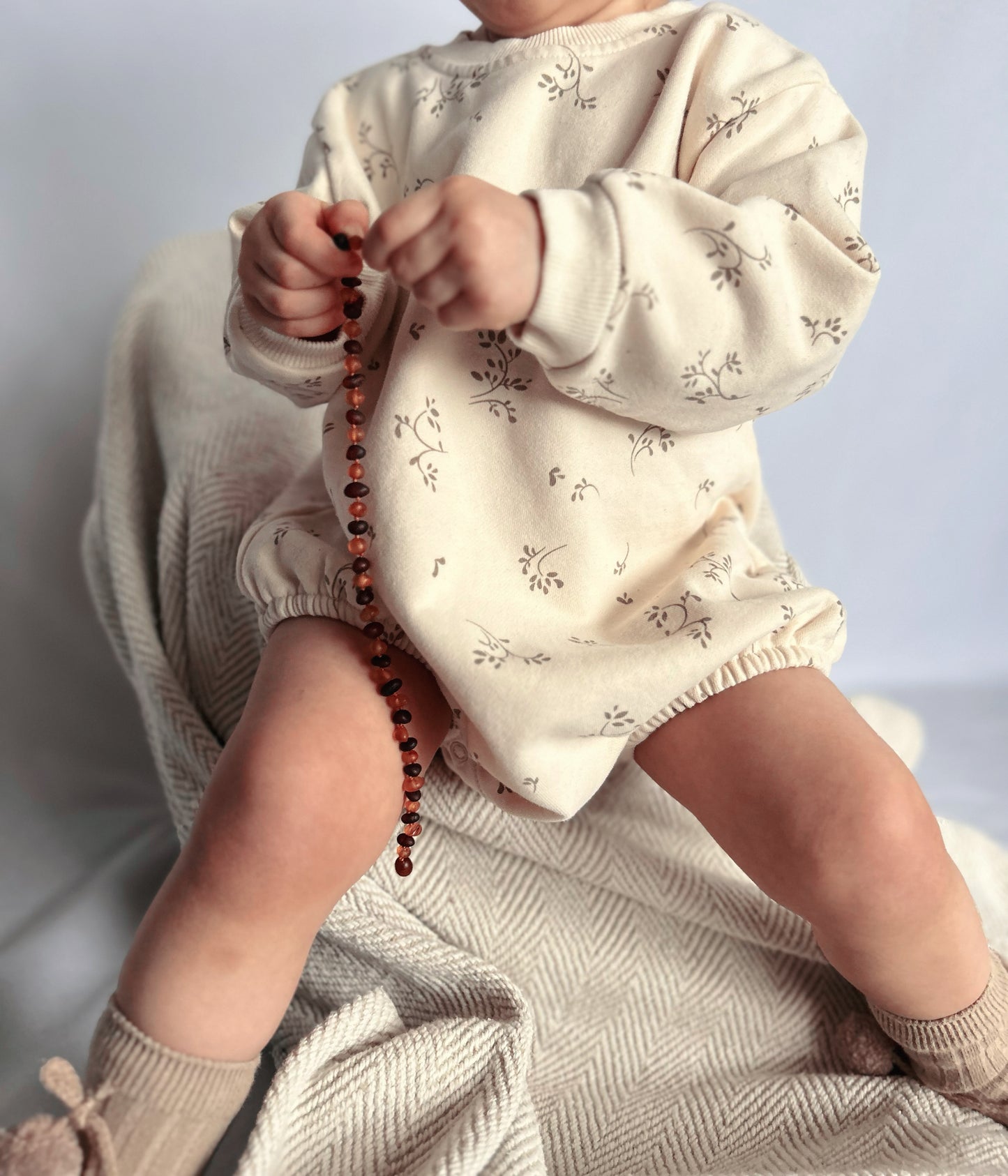 Oversized sweater romper | Beige